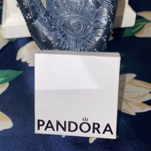 PANDORA SQUARE DIAMOND SPARKLE WISHBONE RING - Picture 10 of 10